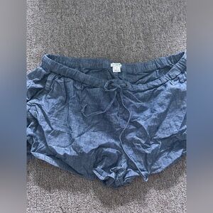 J. Crew Women's High Waist Denim Blue Shorts Size XL